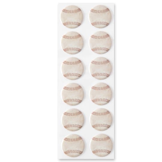 12 Packs: 12 ct. (144 total) Baseball Puffy Repeat Stickers by Recollections™